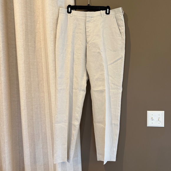 Inc International Concepts Men's Cream Linen Blend Pants, Size 34x32 - Picture 1 of 10